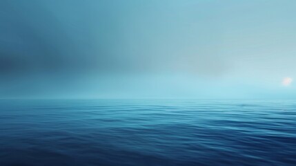 Obraz premium Subtle blue gradient evokes twilight sky over calm ocean