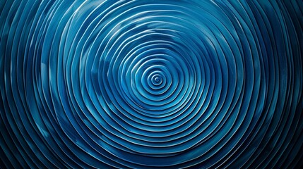 Pattern of blue concentric circles depth and movement