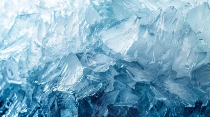 Obraz premium Layered icy blue textures frost-covered feel