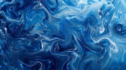 Obraz premium Liquid background cobalt and sapphire swirls