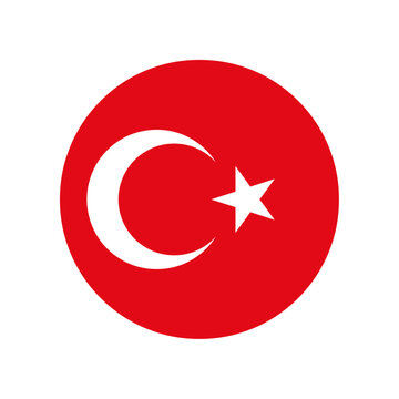 Round Turkey flag icon