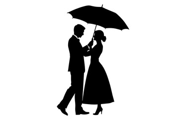 romantic souple silhouette vector illustration 