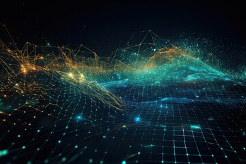 Abstract Background Illustrating Digital Transformation, System Engineering, and Programming Concepts 