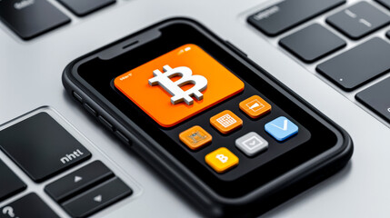 Obraz premium Background Symbol Image Dynamic Image of Golden Bitcoins on a High-Tech Circuit Board Background Illustrating the Integration of Cryptocurrency with Advanced Technology for Modern Financial
