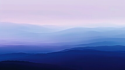 Obraz premium Soothing blues and purples gradient twilight horizon