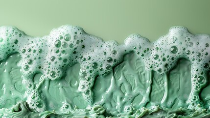   A sharp photo captures a delectable green cake adorned with white frosting and green sprinkles