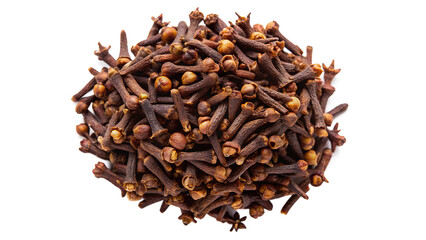 clove photo from above on isolated background