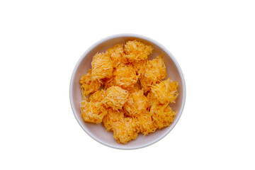Thai crispy flossy sweet Eggs floss (Foi Thong Krob)