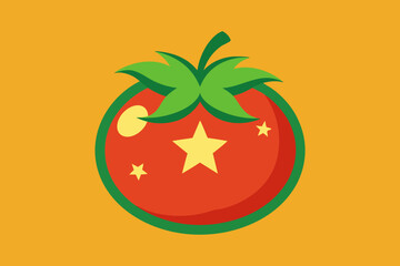 tomato vector illustration sticker 