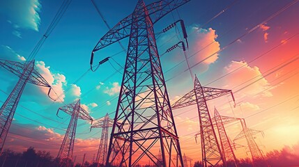 Electricity transmission towers