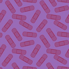 Medicine tape seamless pattern for wrapping paper and fabrics and linens