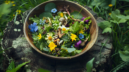 Fresh Forest Foraged Salad
