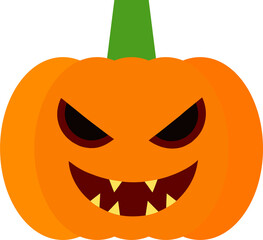 Halloween Pumpkin Head Jack O' Lantern Isolated PNG