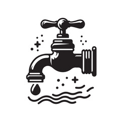Water tap vector icon