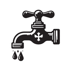 Water tap vector icon