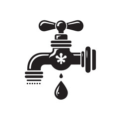 Water tap vector icon