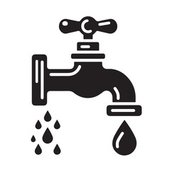 Water tap vector icon