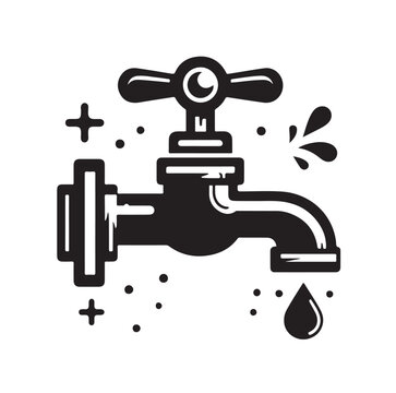 recommend clip art: Water tap vector icon
