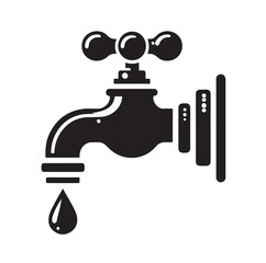 Water tap vector icon