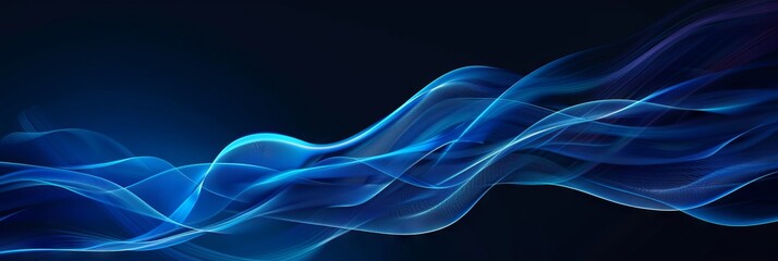 Fototapeta premium Abstract background of blue color with black background. Modern abstract background