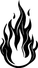 Isolated Fire Vector Silhouette