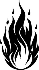 Isolated Fire Vector Silhouette