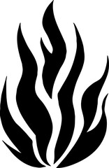 Isolated Fire Vector Silhouette
