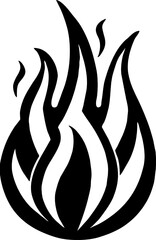 Isolated Fire Vector Silhouette