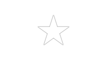 Obraz premium White Star or favorite flat icon for apps and websites I Off White Star Icon PNG