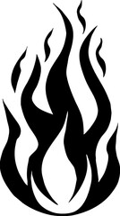 Isolated Fire Vector Silhouette
