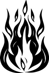 Isolated Fire Vector Silhouette