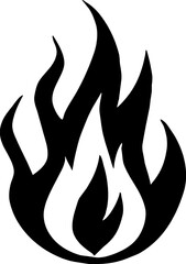 Isolated Fire Vector Silhouette