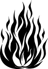 Isolated Fire Vector Silhouette