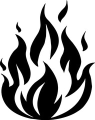 Isolated Fire Vector Silhouette
