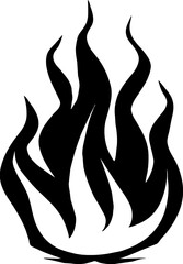 Isolated Fire Vector Silhouette