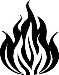 Isolated Fire Vector Silhouette