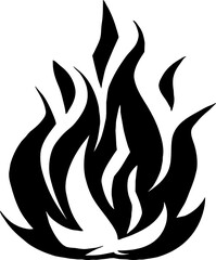 Isolated Fire Vector Silhouette