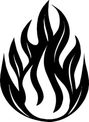 Isolated Fire Vector Silhouette
