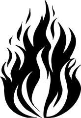 Isolated Fire Vector Silhouette