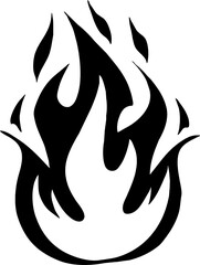Isolated Fire Vector Silhouette