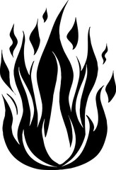 Isolated Fire Vector Silhouette