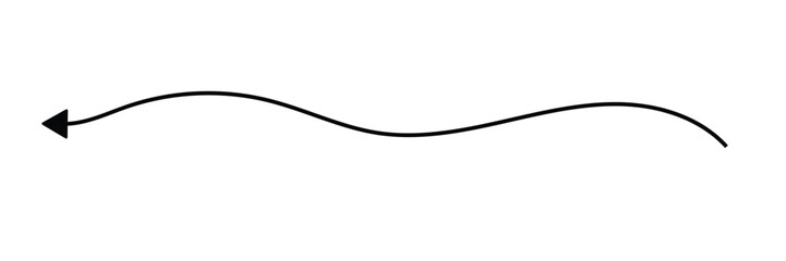 Horizontal curve long arrow signs. Vector Illustration.