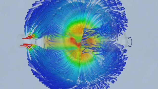 CFD simulation Computational fluid dynamics - industrial tank airflow simulation