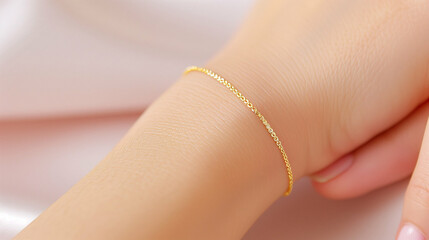 Gold Bracelet. Elegant Wrist Jewelry for Fashion Lifestyle