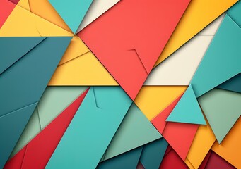 Fototapeta premium Colorful Abstract Geometric Shapes Background