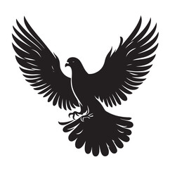 Simple parrot silhouette vector illustration.