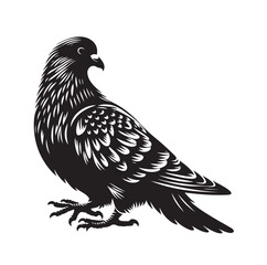 Simple parrot silhouette vector illustration.