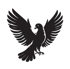 Simple parrot silhouette vector illustration.