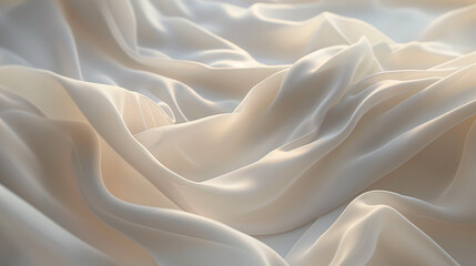 Obraz premium White Fabric. Gentle Folds.