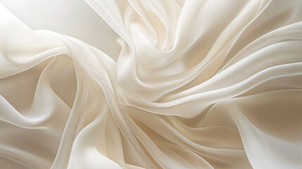 Obraz premium White Fabric. Gentle Folds.